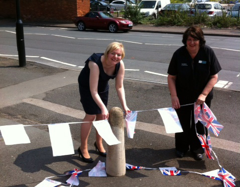 Putting out bunting
